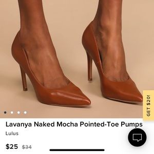 Lavanya Naked Mocha Pointed-Toe Pumps